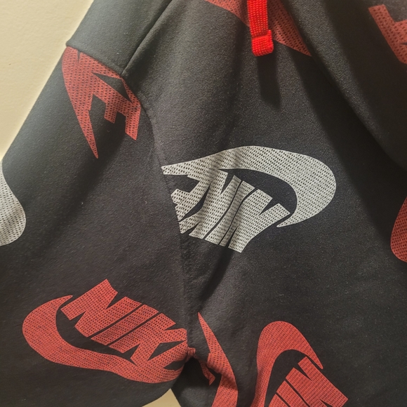 Nike Mens 3xl Full Zip Hoodie All Over Print Black/red - Picture 7 of 11